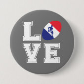 France Rugby Ronde Button 7,6 Cm (Voorkant)