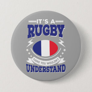 France Rugby Ronde Button 7,6 Cm