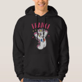 France Soccer Fan Unicorn met hartvlag Hoodie (Voorkant)