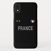France Soccer Football Fan Shirt Heart Case-Mate iPhone Case (Achterkant)