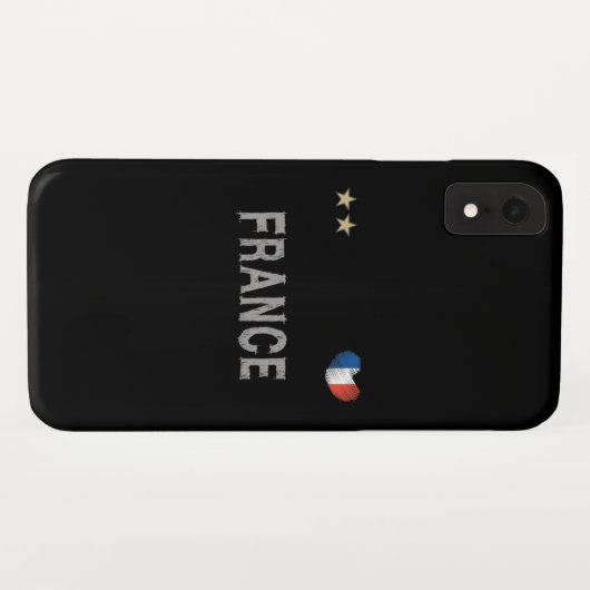 France Soccer Football Fan Shirt Heart Case-Mate iPhone Case (Achterkant (horizontaal))