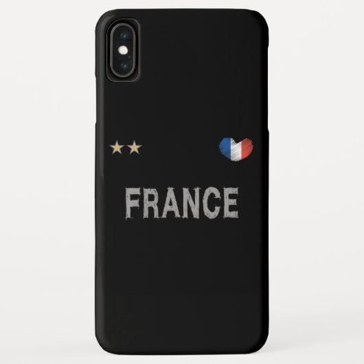 France Soccer Football Fan Shirt Heart Case-Mate iPhone Case (Achterkant)