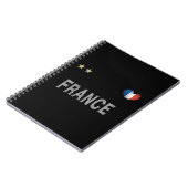 France Soccer Football Fan Shirt Heart Notitieboek (Linkerzijde)