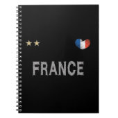 France Soccer Football Fan Shirt Heart Notitieboek (Voorkant)