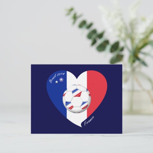 "FRANCE" Soccer Team. Fútbol de Francia 2014 Briefkaart (Staand voorkant)