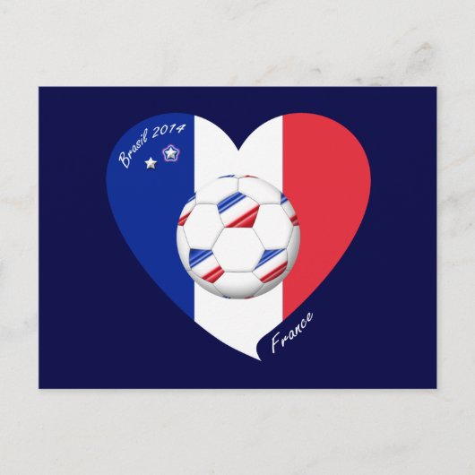 "FRANCE" Soccer Team. Fútbol de Francia 2014 Briefkaart (Voorkant)
