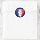 "FRANCE" Soccer Team. Fútbol de Francia 2014 Ronde Sticker (Tas)