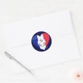 "FRANCE" Soccer Team. Fútbol de Francia 2014 Ronde Sticker (Envelop)