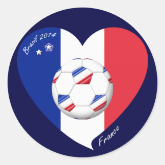 "FRANCE" Soccer Team. Fútbol de Francia 2014 Ronde Sticker