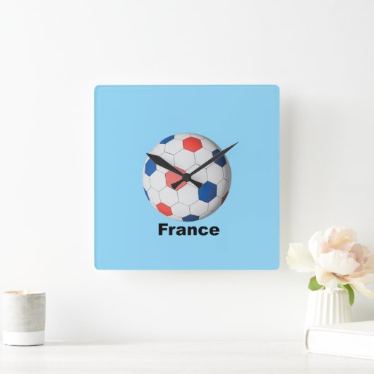 France Soccer Vierkante Klok (Huis)