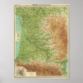France southwestern section Bordeaux Poster (Voorkant)