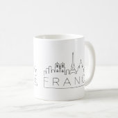 France Stylized Skyline Coffee Mok (Voorkant rechts)