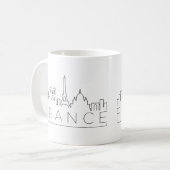 France Stylized Skyline Coffee Mok (Voorkant links)