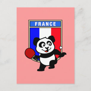 France Table Tennis Panda Briefkaart