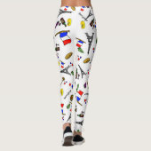 France Thhand Drawn Pattern Leggings Vrouwen (Achterkant)