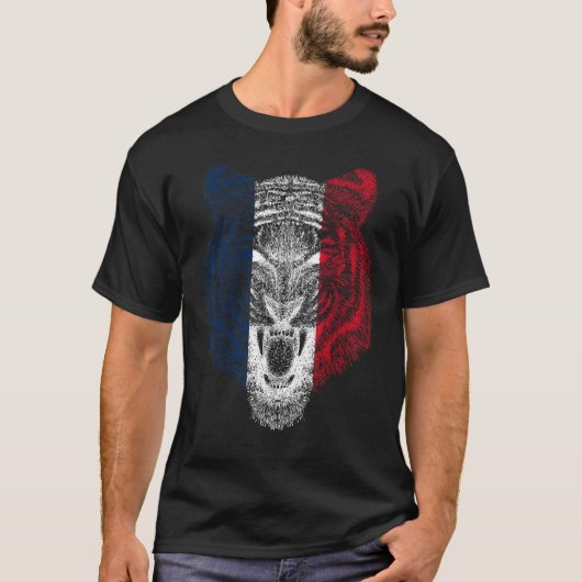 France Tiger French Tiger Flag T-shirt (Voorkant)