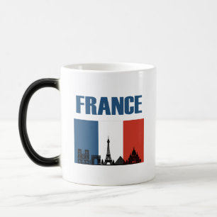 France Travel - Paris City Skyline Franse vlag Magische Mok
