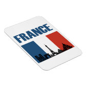 France Travel - Paris City Skyline Franse vlag Magneet (Rechterzijde)