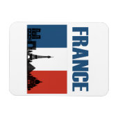France Travel - Paris City Skyline Franse vlag Magneet (Horizontaal)