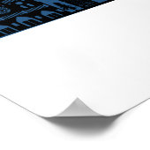 France Travel - Paris City Skyline Franse vlag Poster (Hoek)