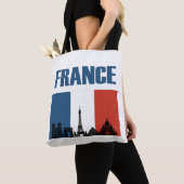 France Travel - Paris City Skyline Franse vlag Tote Bag (Dichtbij)