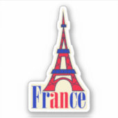 France Travel Vinyl Sticker (Voorkant)