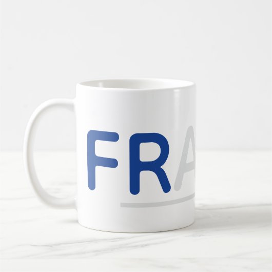 "France" Typography Mug Koffiemok (Links)
