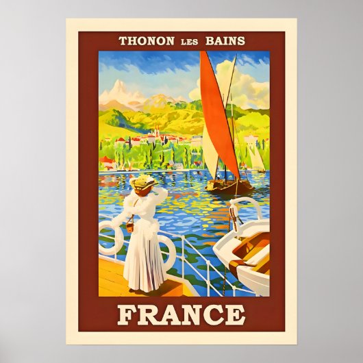 France Vintage Travel Poster (Voorkant)
