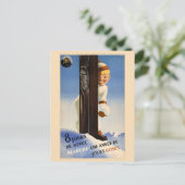 France Vintage Travel Poster 1938 Briefkaart (Staand voorkant)