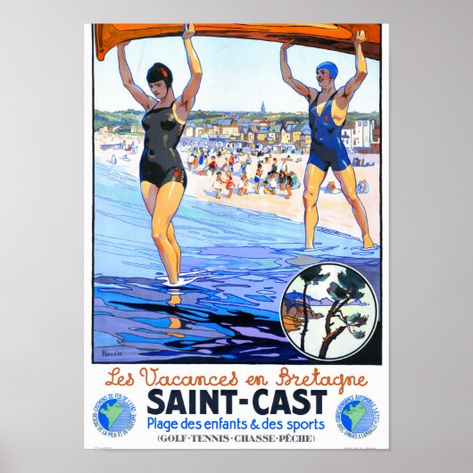 France Vintage Travel Poster teruggezet (Voorkant)