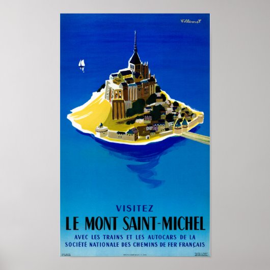 France Vintage Travel Poster teruggezet (Voorkant)