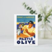 France Vintage Travel Poster teruggezet Briefkaart (Staand voorkant)