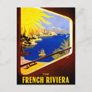 France Vintage Travel Poster teruggezet Briefkaart