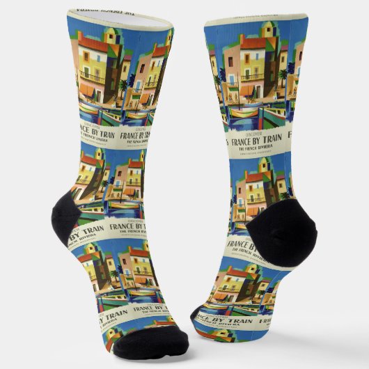 FRANCE Vintage Travel Sokken (Gebogen)