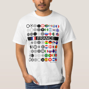 France World Cup 2010 Groep A, aangeduid als T-Shi T-shirt