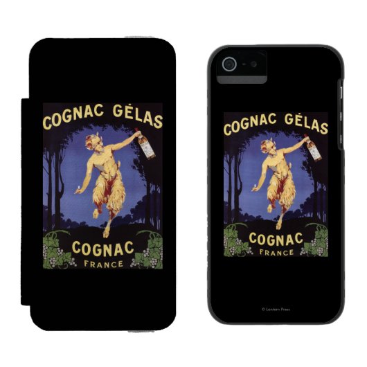 FranceCognac Gelas Promotional PosterFrankrijk Incipio iPhone Portemonnee Hoesje (Naast elkaar)