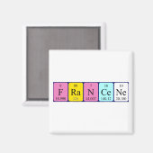 Francene periodieke table name magnet (Voorkant / Achterkant)