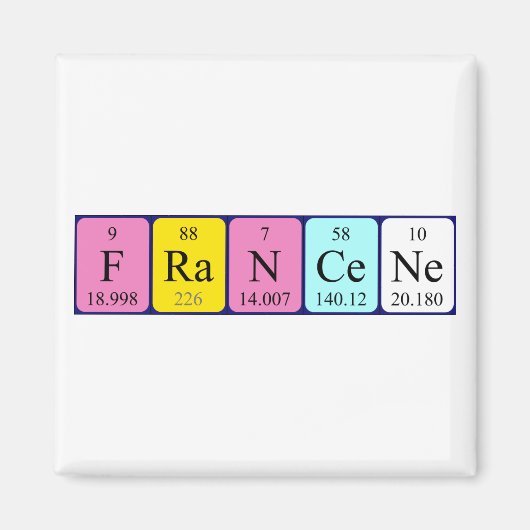 Francene periodieke table name magnet (Voorkant)