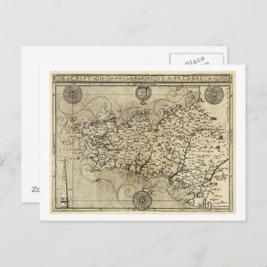 FrancePanoramic MapFrance Briefkaart (Voorkant / Achterkant)