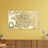 FrancePanoramic MapFrance Canvas Afdruk (Insitu (Woonkamer))