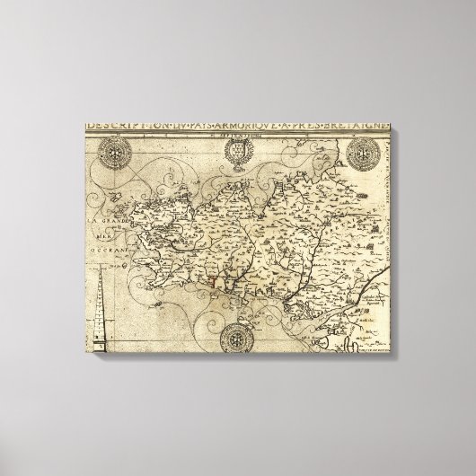 FrancePanoramic MapFrance Canvas Afdruk (Voorkant)