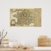 FrancePanoramic MapFrance Poster (Keuken)