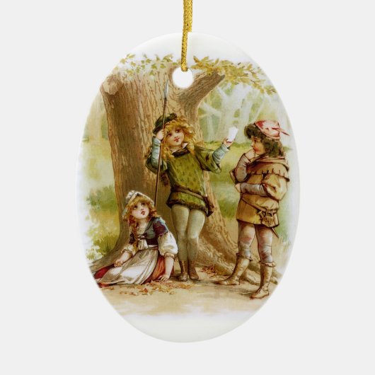 Frances Brundage: Celia, Rosalind en Orlando Keramisch Ornament (Voorkant)