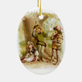 Frances Brundage: Celia, Rosalind en Orlando Keramisch Ornament (Achterkant)