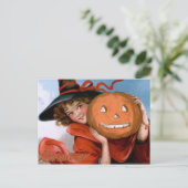 Frances Brundage: Getuige met Jack O'Lantern Briefkaart (Staand voorkant)