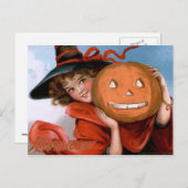 Frances Brundage: Getuige met Jack O'Lantern Briefkaart (Voorkant / Achterkant)