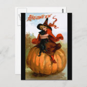 Frances Brundage: Halloween Witch Briefkaart (Voorkant / Achterkant)