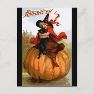 Frances Brundage: Halloween Witch Briefkaart
