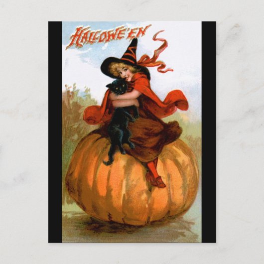 Frances Brundage: Halloween Witch Briefkaart (Voorkant)