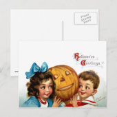 Frances Brundage: Jongen en meisjes met Jack O'Lan Briefkaart (Voorkant / Achterkant)